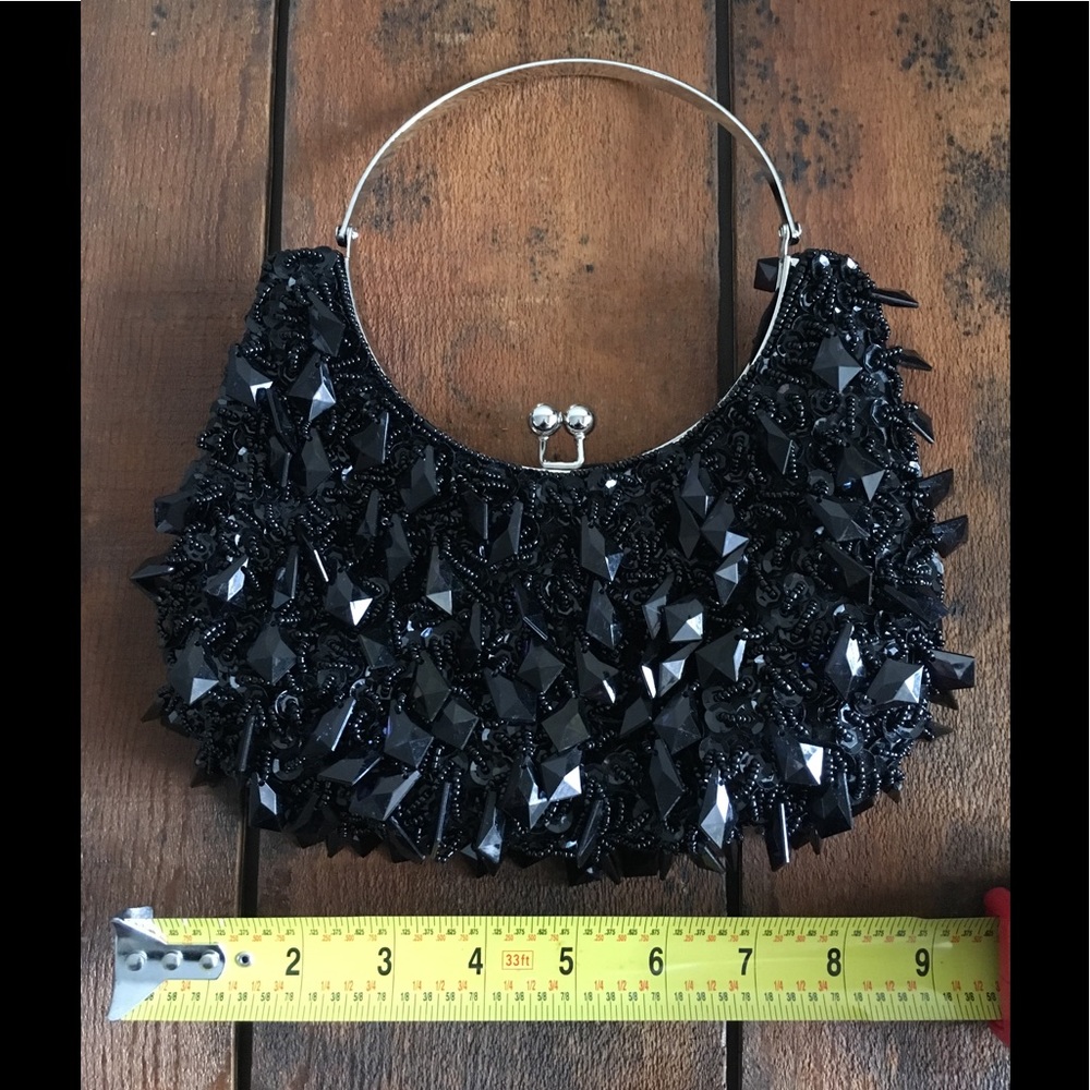 Beaded evening bag with metal hoop - Picture 4 of 5